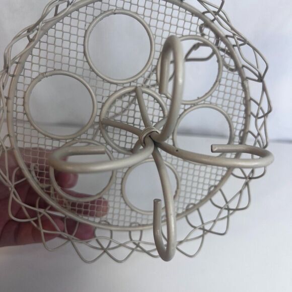 VTG Metal Wire Egg Display Carrier Countertop French Country Farmhouse Homestead - Picture 6 of 10